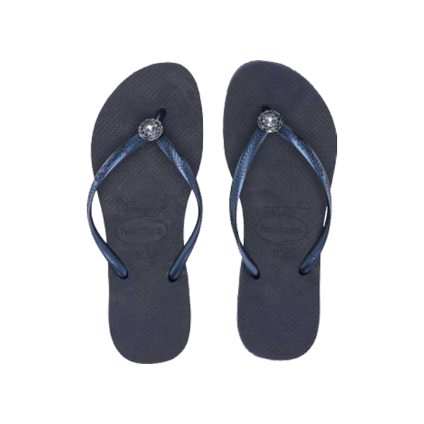 HAVAIANAS - TONG - SLIM CRYSTAL POEM - NAVY BLUE